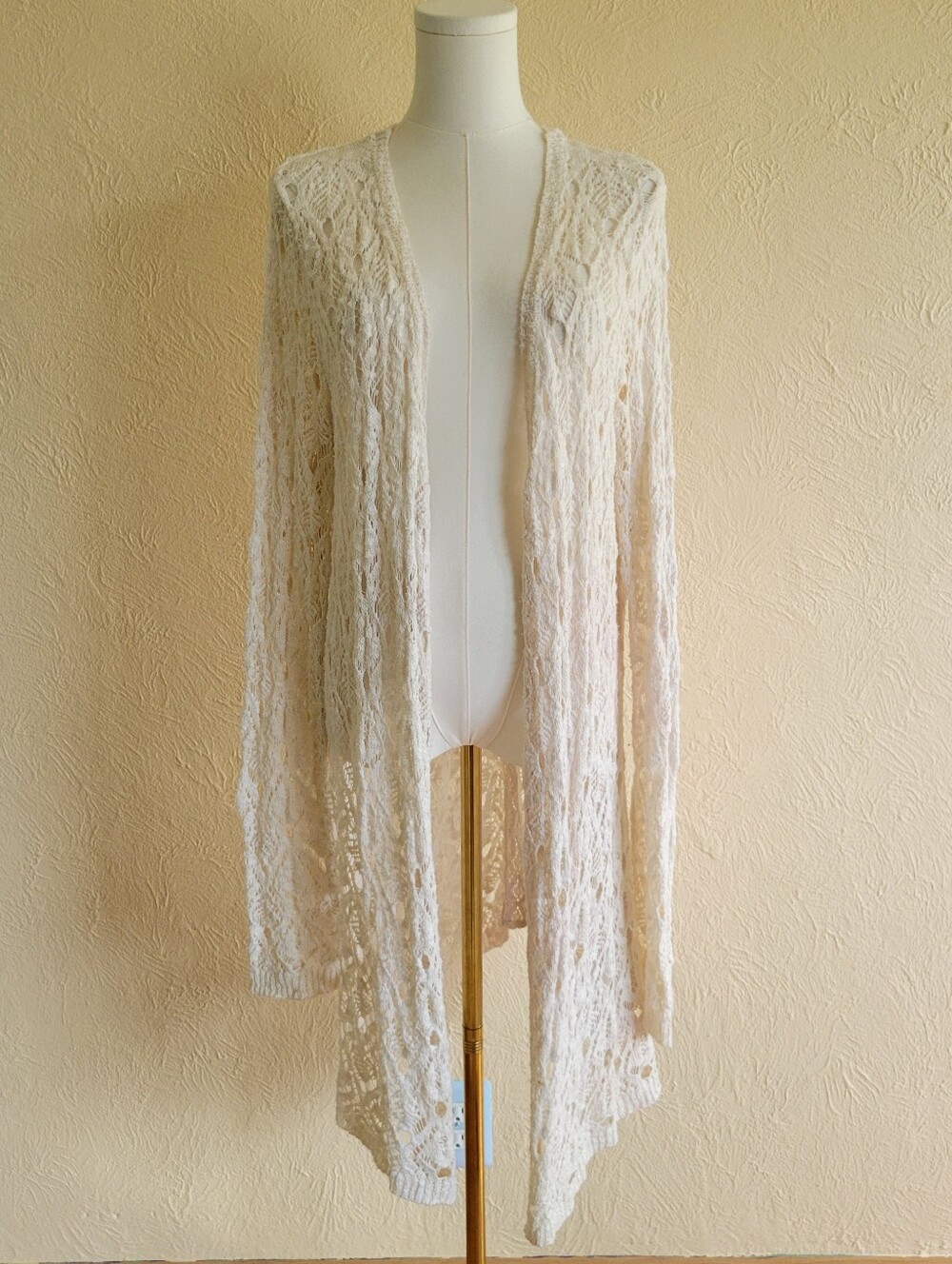 Maurices Plus | Cream Open Knit Cardigan
